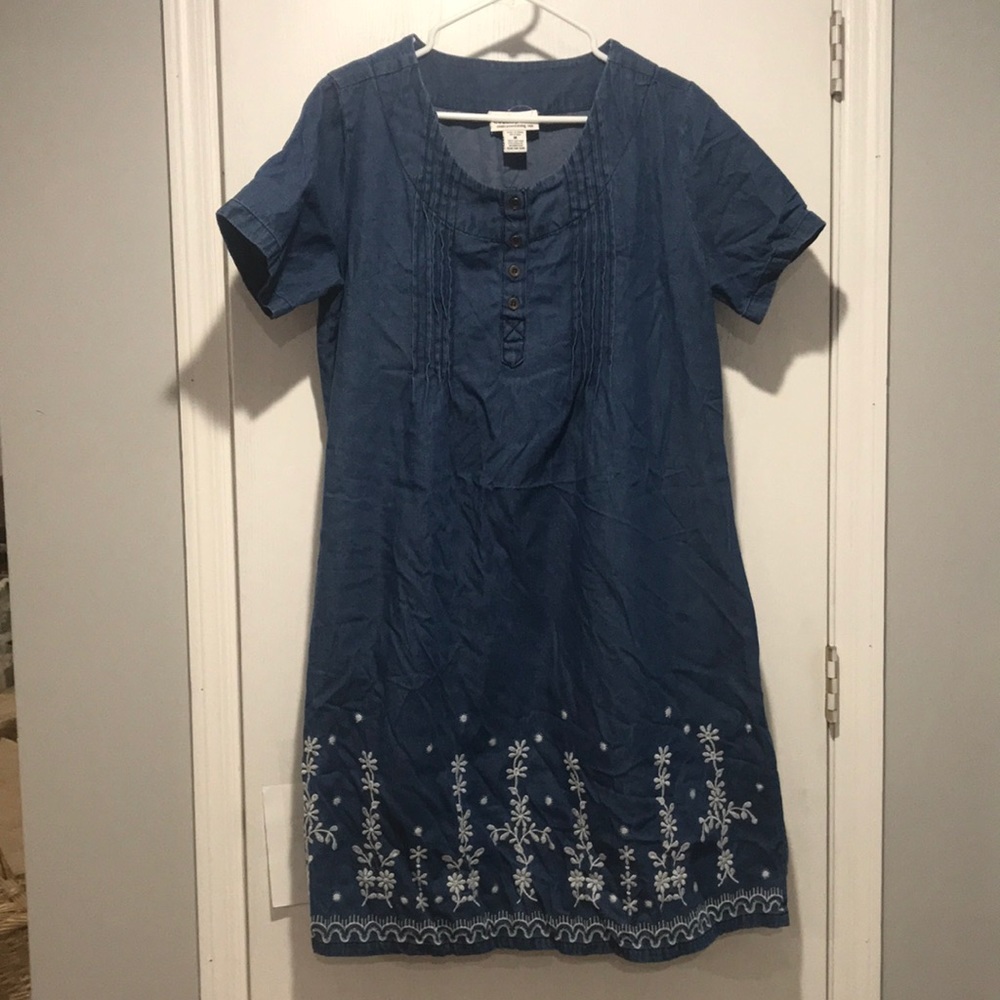 Embroidered blue dress